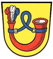Bad Urach hat die Helmzier der ehemaligen Grafen von Urach in sein Stadtwappen aufgenommen.