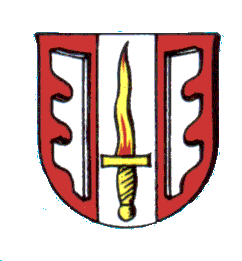 Die sibernen Spießträger stammen aus dem Wappen der Haunsberger