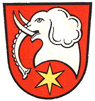 Im wappen von deggingen ist der Elefant, das Wappentier der Helfensteiner, abgebildet.
